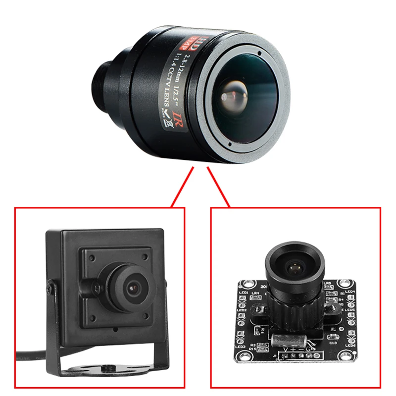 HD CCTV Camera manual varifocal Lens 2.8-12mm  M12 Manual Focus and Zoom lens For Action Cam