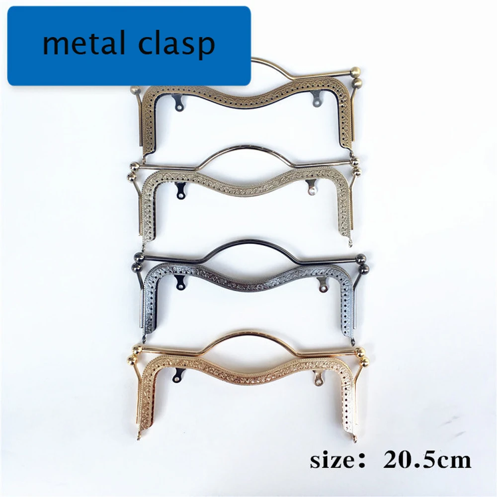 

20cm women DIY bag making kiss buckle metal clasp knurling purse frame M shape 4pcs/lot