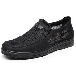 Men's Casual Shoes Men NEW Brand Summer Style Mesh Flats Shoes for Men Loafers Leisure Shoes Breathable Comfortable Footwear 47