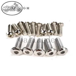 Motorcycle Front Rear Brake Disc Screw Hardware Kit Bolts For Harley Touring Dyna Softail Sportster XL883 1200 Except Trike