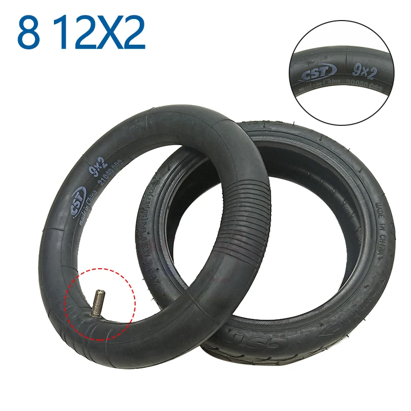 

2Pcs CST 9x2 Inner Tubes 9 Inch Pneumatic Cameras with Straight Valve Stem for Xiaomi Mijia M365 Electric Scooter