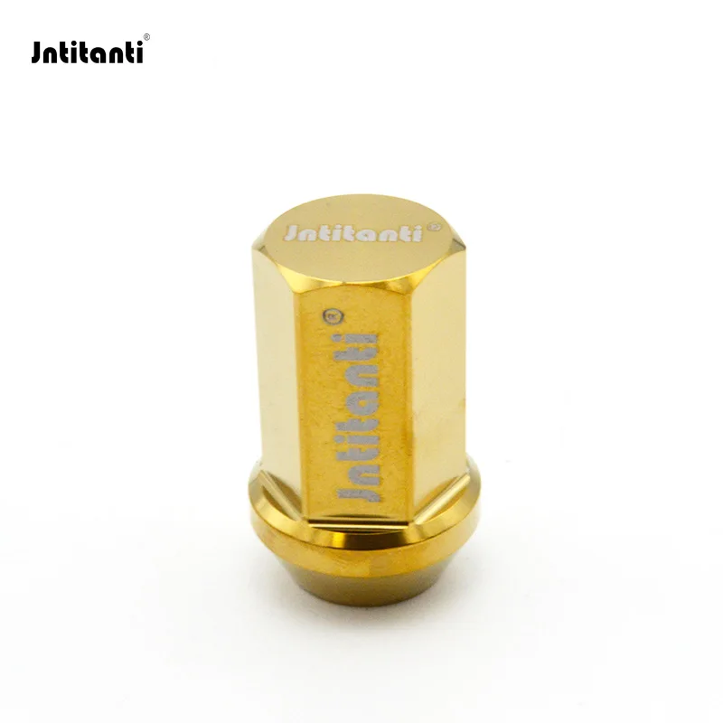 Jntitanti  Gr5 titanium alloy lug nut M12x1.25x35mm  M12x1.5x35mm M14x1.5x35mm high performance colorful  cone seat close end