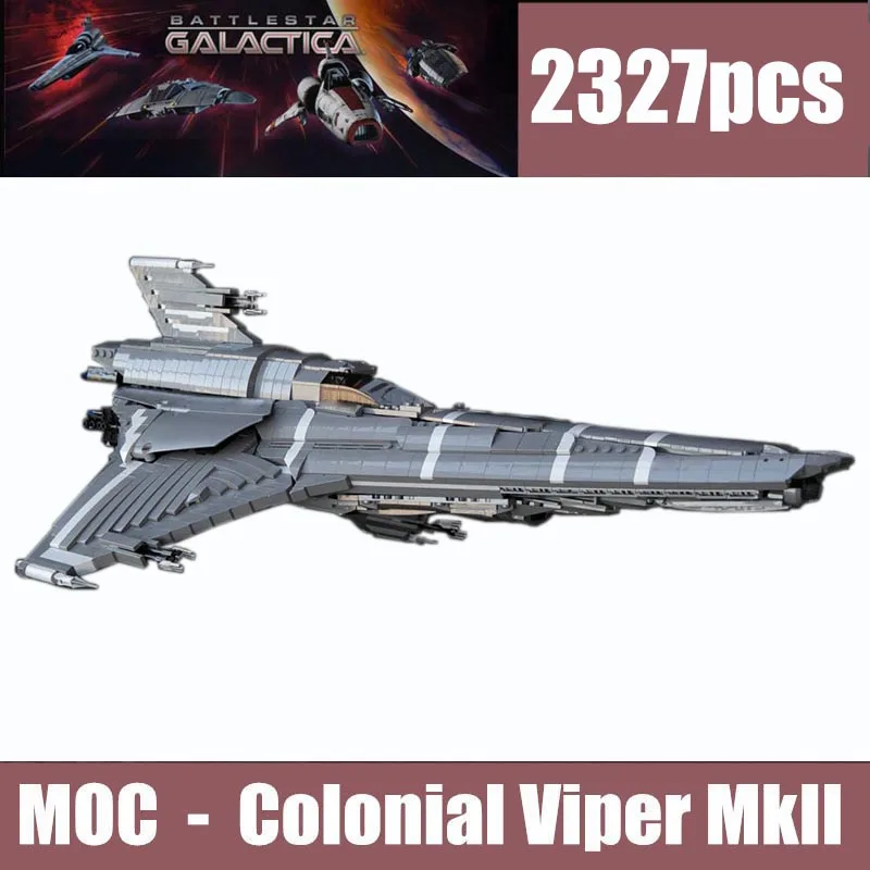 

New Buildmoc Battle Galactica Colonial Viper MKII MOC-9424 Building Blocks Bricks DIY Kids for Toys Gifts Birthday Anime Boys