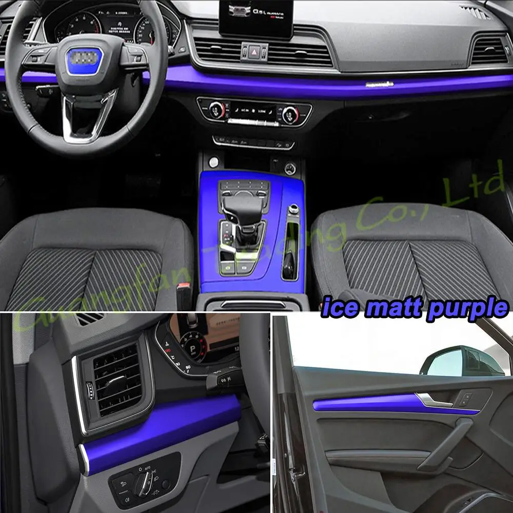 

For Audi Q5 2018-2020 Car-Styling 3D/5D Carbon Fiber Car Interior Center Console Color Molding Sticker Decals Parts Accessories