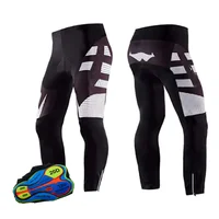 Baberos de ciclismo, pantalones para bicicleta de montaña, transpirables, cómodos, acolchados de Gel para hombre, mallas para bicicleta de triatlón, pantalones de bicicleta profesionales Licra