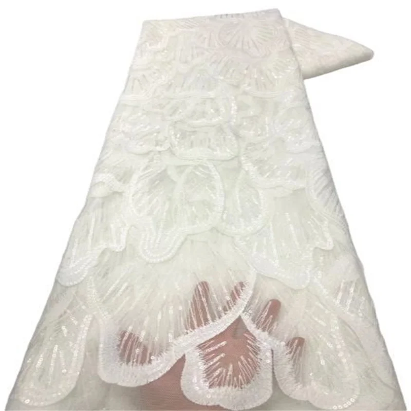 

Белая африканская кружевная ткань с блестками 2022 Королевский синий Высококачественный нигерийский французский Тюль кружевная ткань с блестками сетка для свадебного шитья