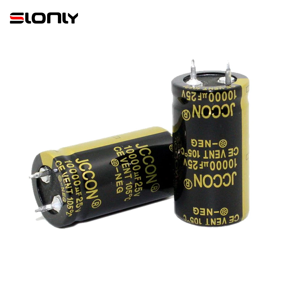 

2pcs-6pcs 10000uF 25V 22x30mm 10000uF 25V 22x40mm JCCON Horn Black Gold Audio Amplifier Filter Aluminum Electrolytic Capacitors