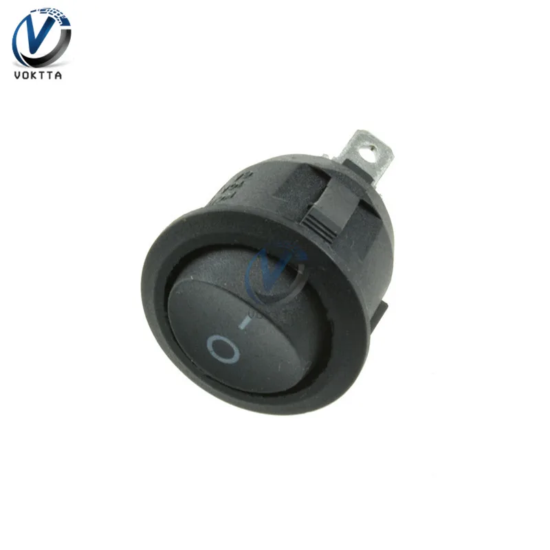 Mini On/Off Round Push Button Switch LED Light Embedded Rocker Switch Blue Red Green Black Button Switch AC 250V 6A 125V 10A