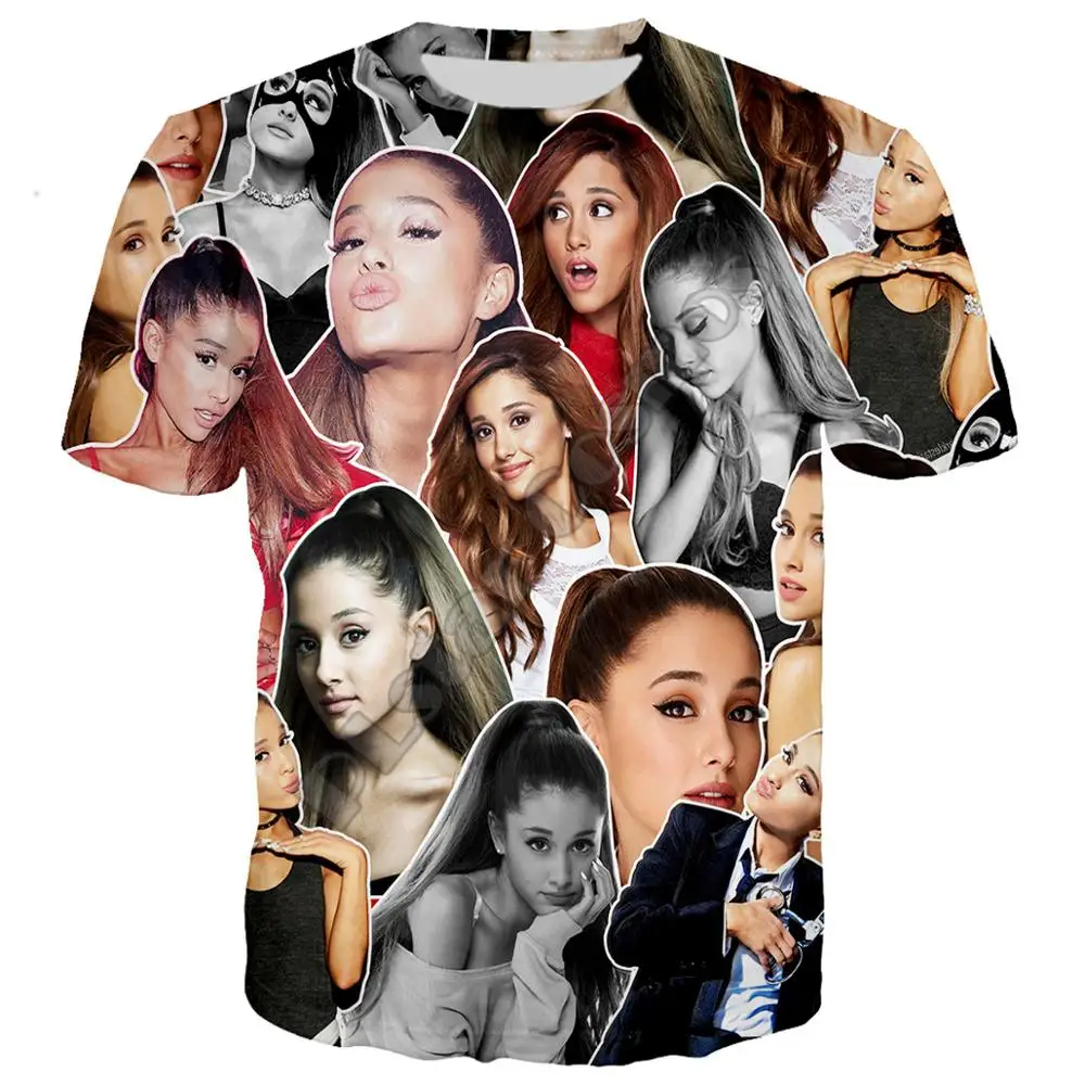 

All stars and singer Fashion Men t shirt 3D Printed Many Faces Of Ariana Grande Paparazzi T-Shirt Unisex Harajuku summer tops