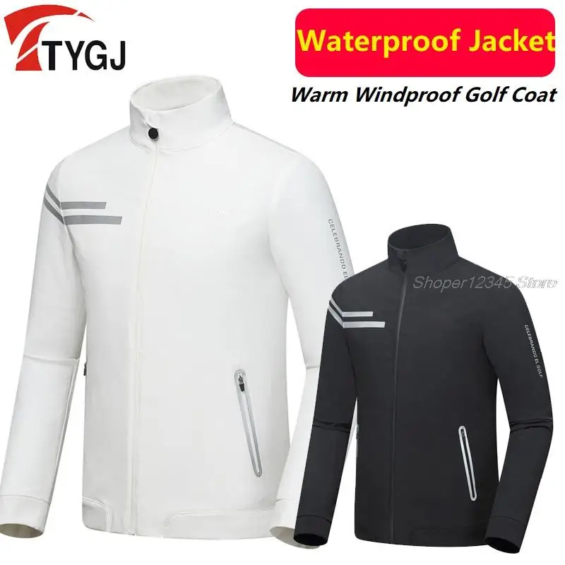 2021 Autumn Winter Men Golf Jackets Waterproof Full Zipper Casual Jacket For Male Windproof Keep Warm Golf Apparel Sports Coat