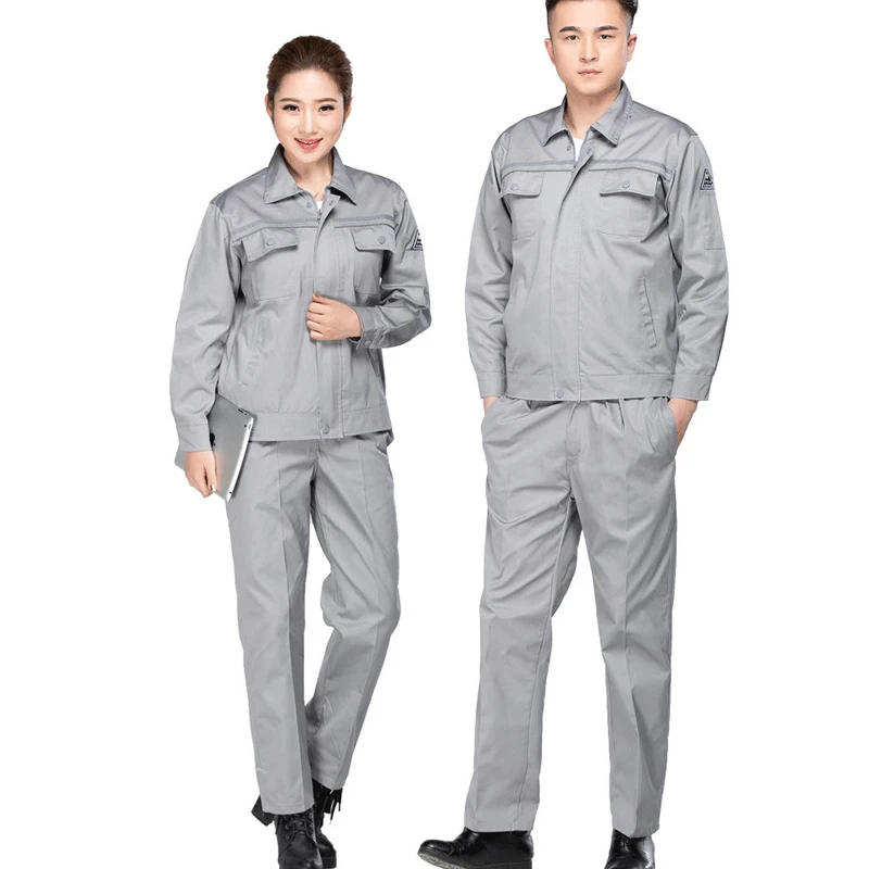 

New Work Clothing Sets Men Women Reflective Jackets+Pants Spring Autumn Machine Repair Welder Workshop Overalls Working Uniforms