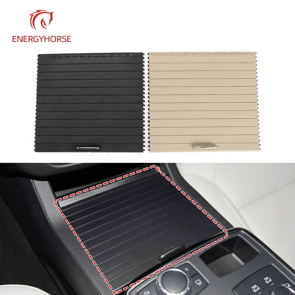 Car Center Console Shutters Cup Holder Slide Roller Blind Cover For Mercedes Benz Ml/Gl/Gle/Gls Class W166 W292 2012-2018