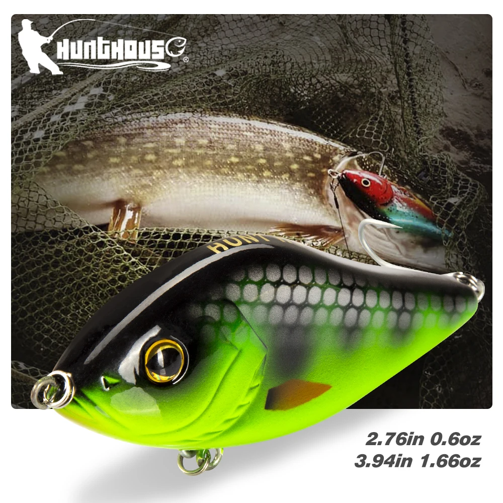 Hunthouse Pike Lures Buster Sinker Jerkbait 7cm/17g 10cm/47g Stickbait For Perch Pike 2020 Winter Fishing Tackle