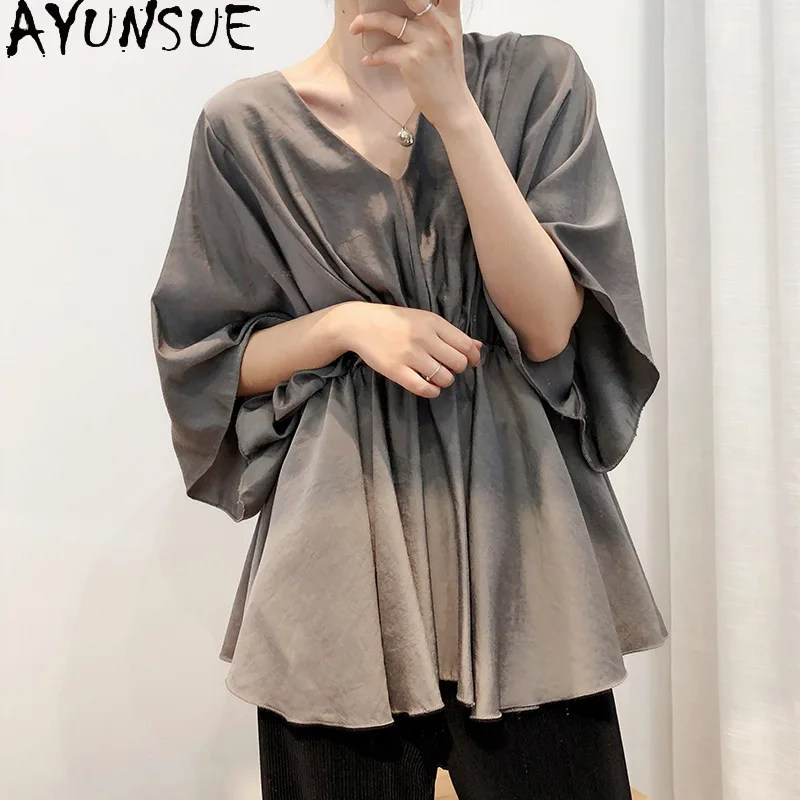 AYUNSUE camicia bianca Top stile coreano femminile camicetta Casual da donna di alta qualità Top eleganti per donna scollo a V estivo Ropa Mujer