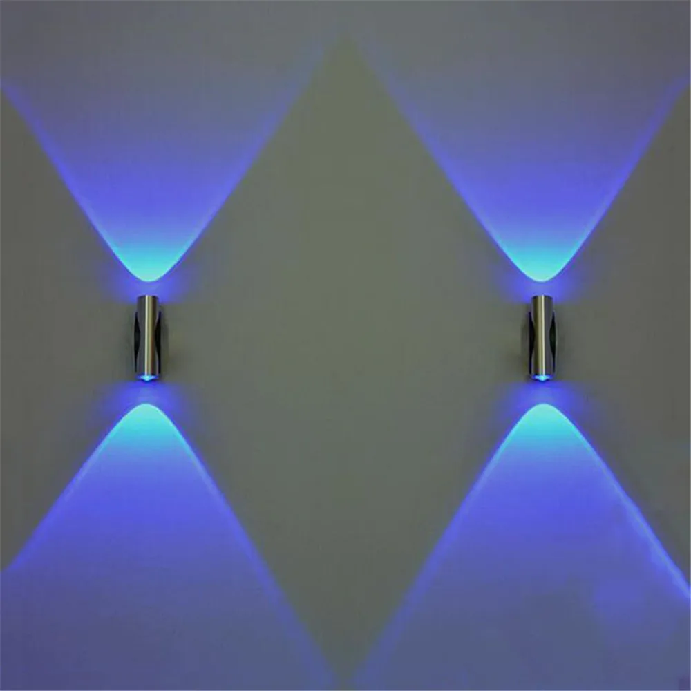 Double-headed LED Wall Lamp Home Sconce Bar Bedroom Porch KTV Wall Decor Ceiling Light Blue Home Decoracion Wall Light #YY