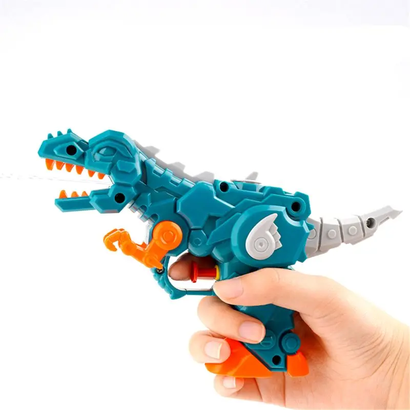 Cartoon 3D Dinosaur Water Gun Kids Summer Cute Tyrannosaurus Press Water Spray Gun Small Pistol Gun Outdoor Beach Garden Toy