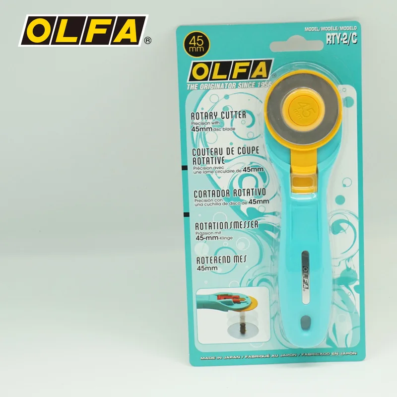 OLFA rotary cutter RTY-2/C professionnel fresh hob curve knife cutting cloth knife  cutter rotatif 45mm blade