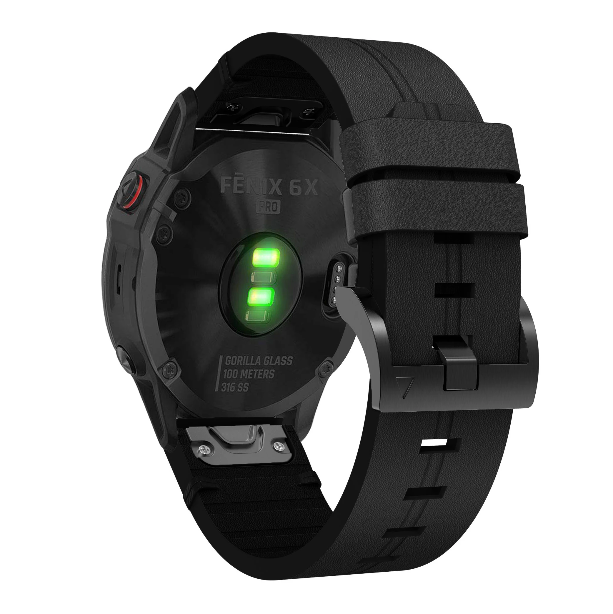 حزام ساعة جلدي لـ Garmin Fenix 5 6 5X 6X حزام مناسب سريع للغارمين Fenix 3 3HR 5X 5 Plus 6 Pro Forerunner 935 945