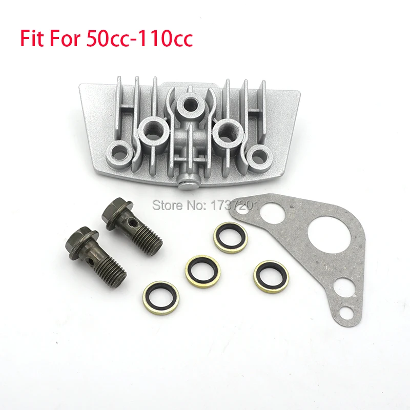 New Oil Cooler Adapter Engine Cylinder Cover For Motorcycle Dirt Pit Bike Monkey Bike 50cc 70cc 90cc 110cc 125cc 140cc