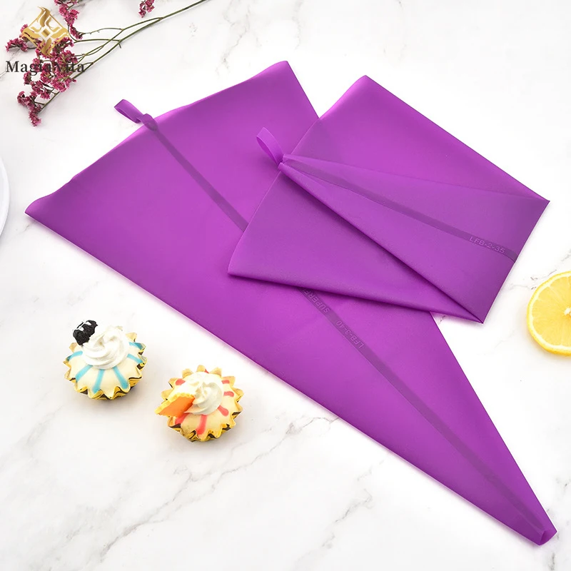 DIY Silicone Icing Piping Pastry Bags Reusable Cream Bag Cupcake Decorating Baking Tools Kitchen Accessories Fondant Sugarcraft