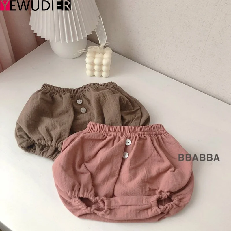 Newborn Baby Girls Boys Clothes Sets Casual Toddler Bloomers Shorts Diaper Cover New Lovely Cotton Lace Toddler Shirt Tops Suit