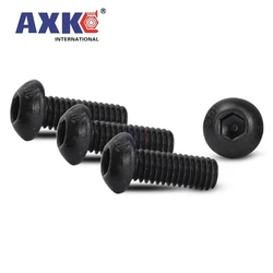 M2 M2.5 M3 M4 M5 M6 M8 M10 grade 10.9 class black oxide ISO7380 alloy steel button head hexagon socket screw