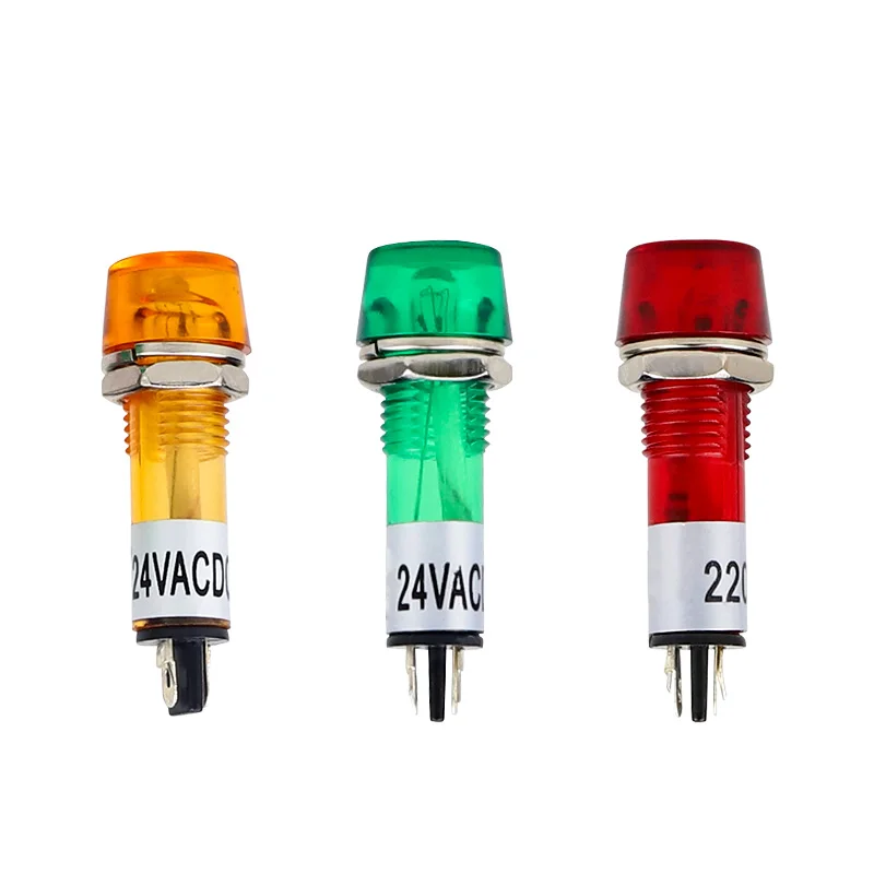 1PCS Xd10-3 indicator light signal light hole diameter 10mm power supply small signal indicator light 12v24v2v