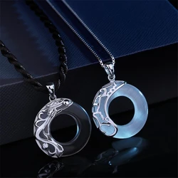 Heaven Officials Blessing Couple Necklaces Moonlight Pendant Necklace For Lovers Tian Guan Ci Fu Jewelry Valentine's Day Gift