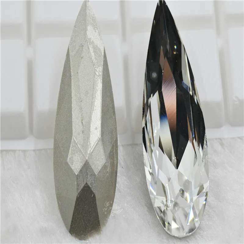 k9 50mm x20mm glass pointback Rhinestone Long TearDrop jewels and home Decoration High quality large stones for needlework