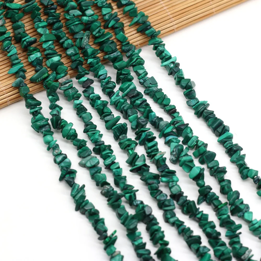 Natural Stone Crystal Beads Lapis lazuli Malachite Gravel Stone Chip Bead for Jewelry Making DIY Necklace Bracelet Accessories