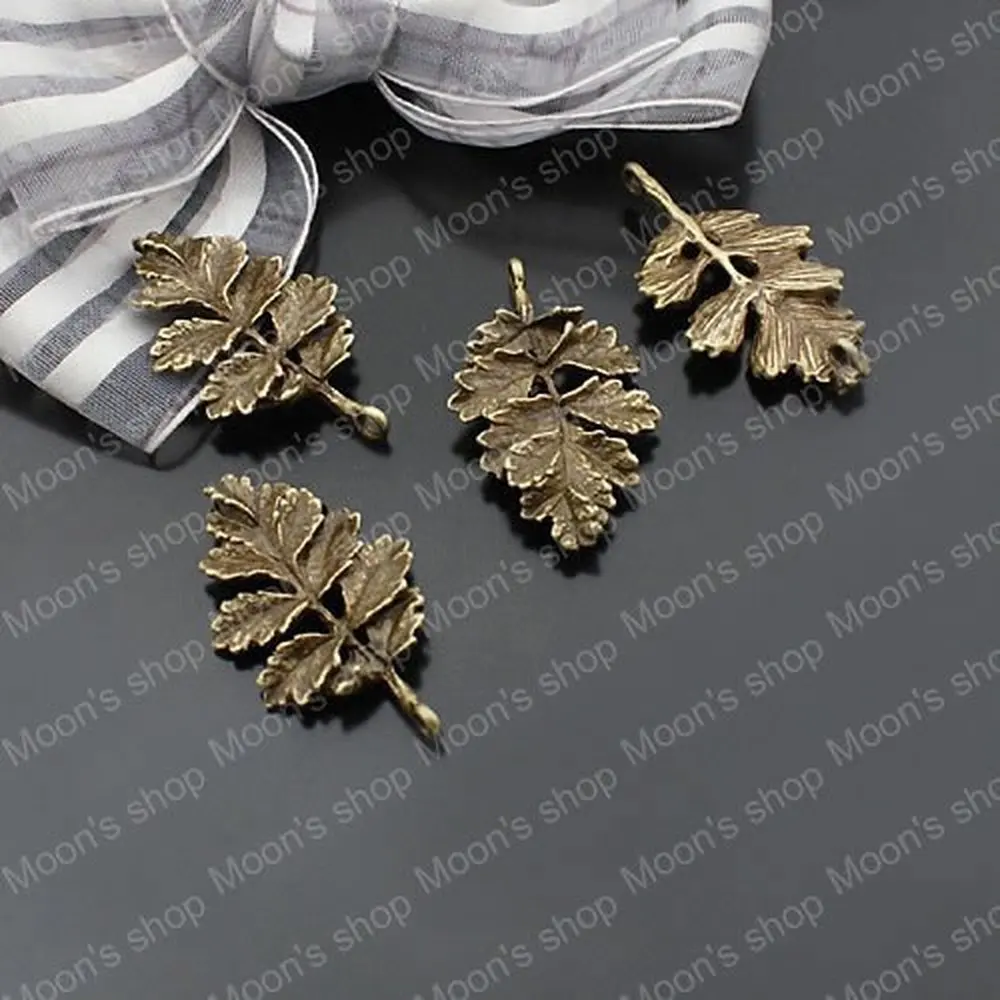 Wholesale 31*18mm Antique Bronze Pinnate leaf Alloy Charms Pendants Diy Jewelry Findings Accessories 20 pieces(JM1026)