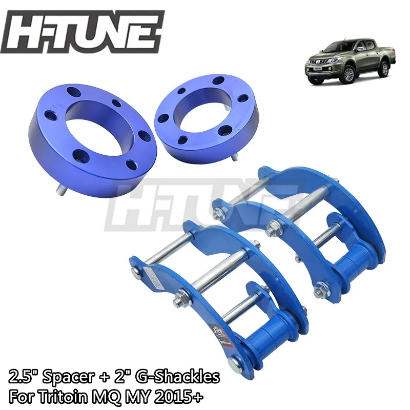 

4x4 Accesorios 32mm Front Spacer and Rear Extended 2" G-Shackles Lift Up Kits For Triton L200 4WD MQ MY 2015+