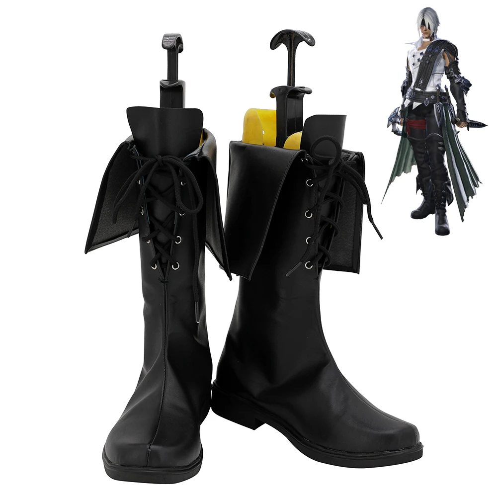 Thancred Waters Shoes Cosplay Final Fantasy XIV FF14 Men Boots