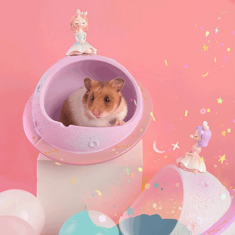 Hamster Planet Small Cool House Cute Pet Hamster Accessories Sleeping Nest Hiding House Pet Supplies