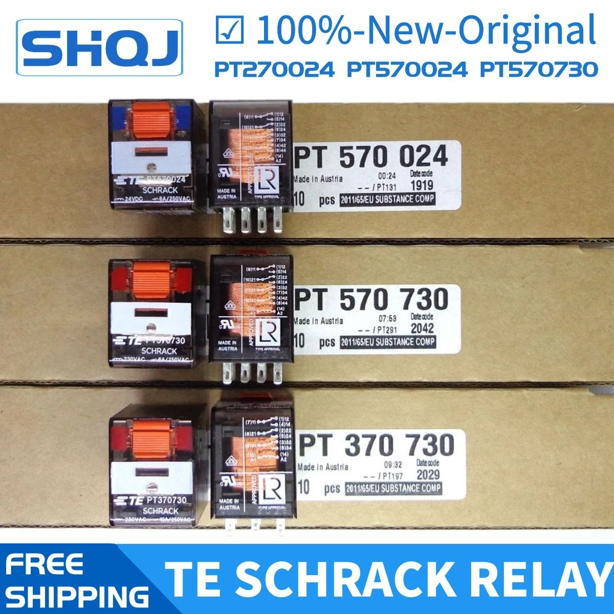 1PCS TE SCHRACK RELAY PT570024 PT570730 PT370730 PT270024 PT270T30 PT78740 100%-new-original