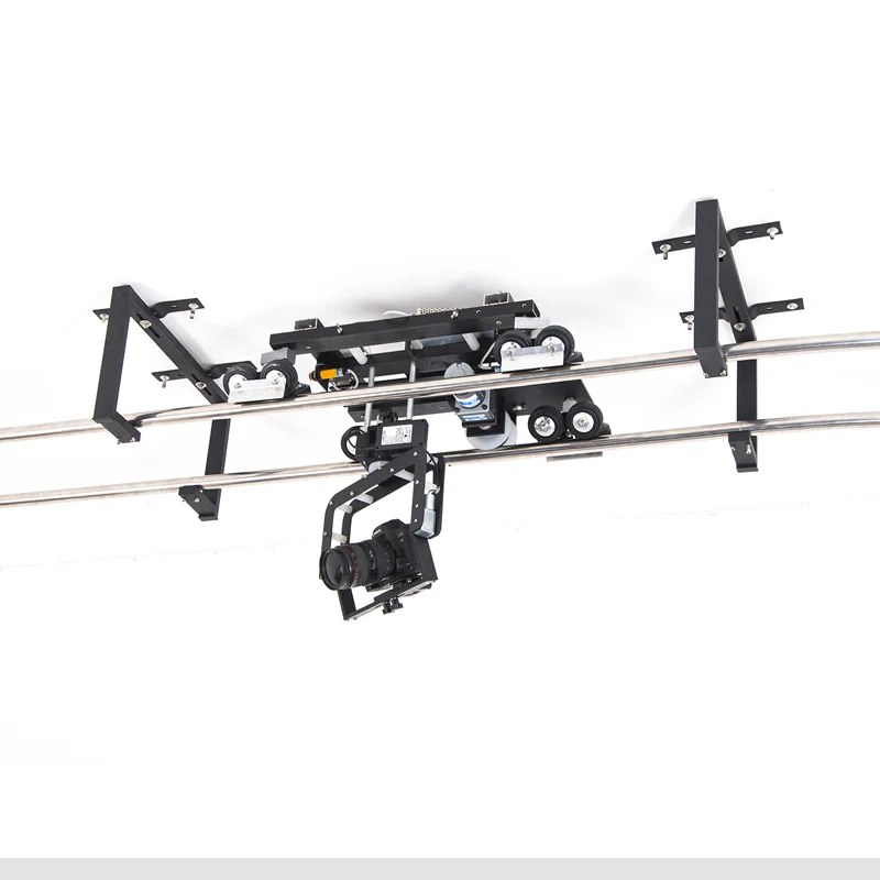 Multi purpose small slide rail electric remote control track hanging ceiling suspension desktop ground shooting equipment