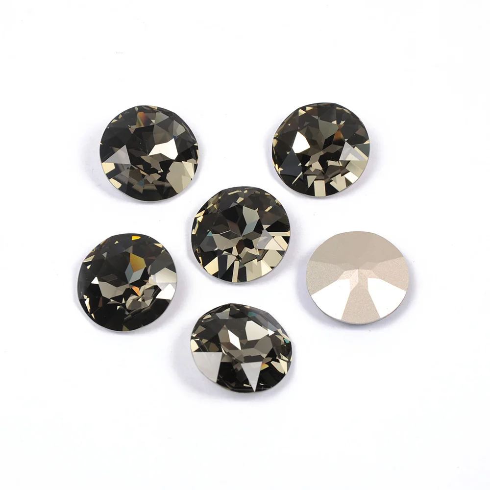 YANRUO 1201 Runde 27mm Genähte Steine Glaskristalle Große Strasssteine Rivoli Pointback DIY Diamantsteine für Schmuck und Kleidung – Detail 11