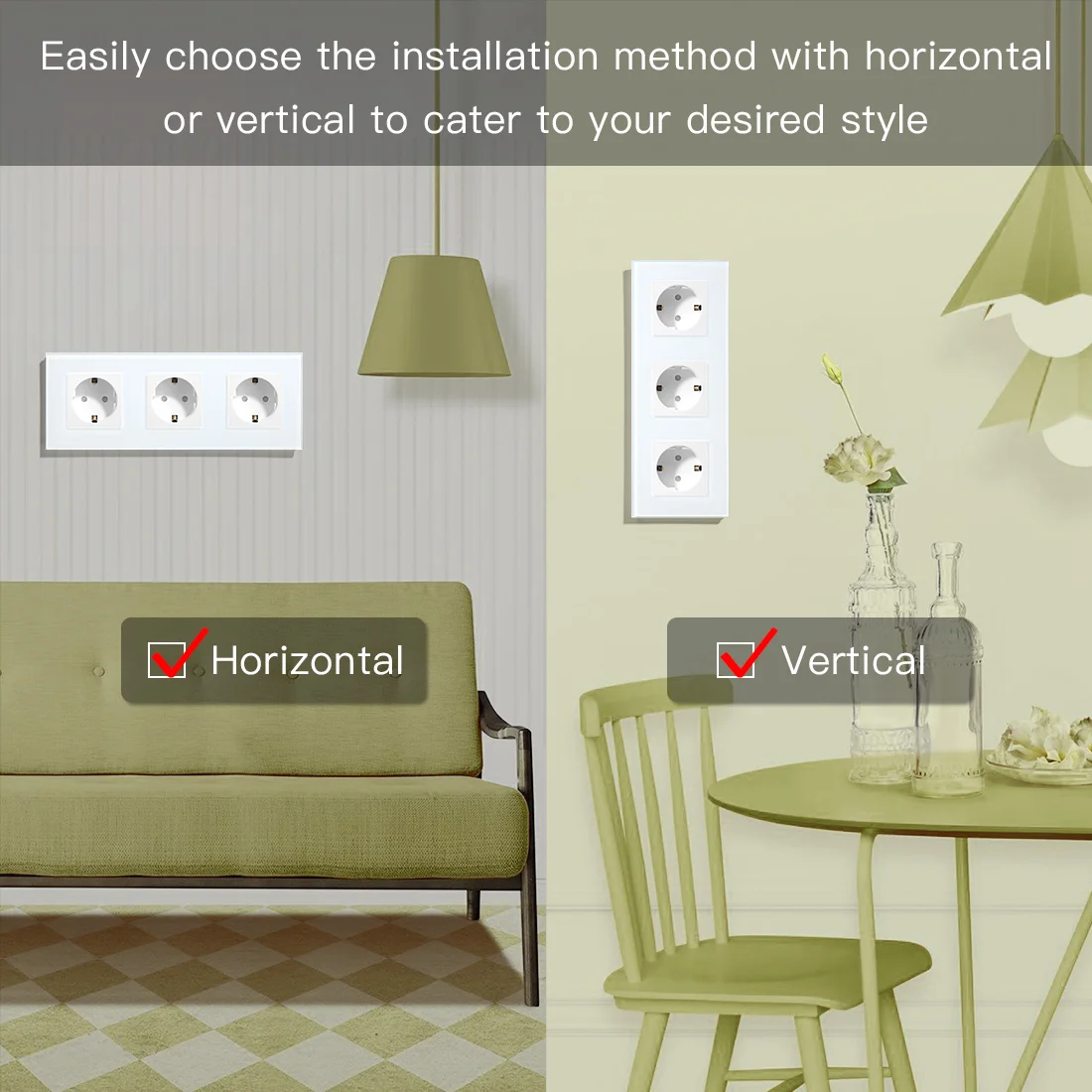 BSEED 16A EU ซ็อกเก็ตผนังเดี่ยว Power Outlets Golden กรอบคู่ซ็อกเก็ต Class แผง Triple ซ็อกเก็ตป้องกันเด็ก