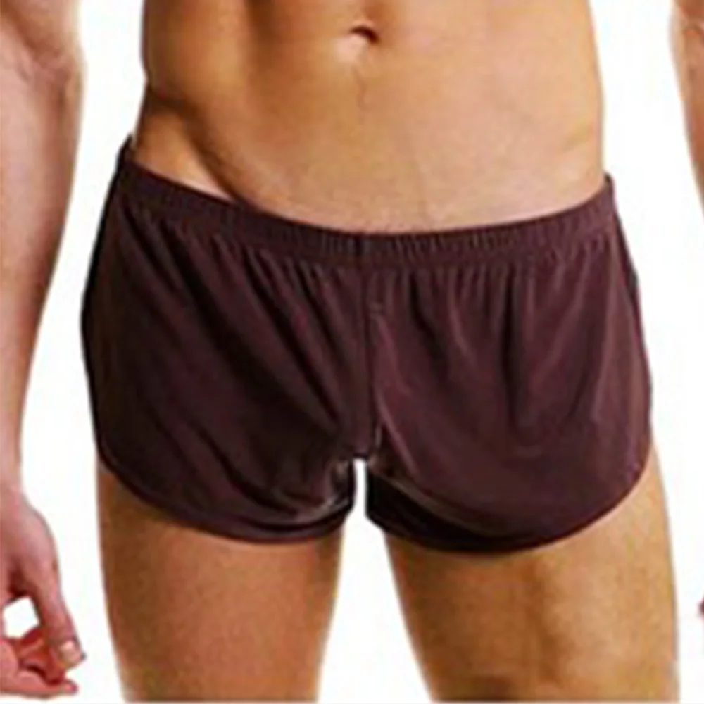 Seamless Men Boxers Luxury Silk Boxers Underwear Spandex 3D Crotch Boxer Nylon Underwear Shorts Slips