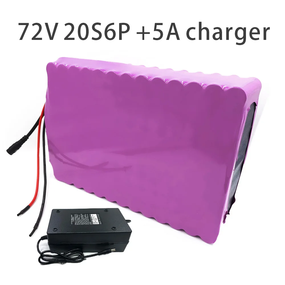 

With 5A charger 21Ah 20S6P 72V battery e-bike ebike electric bicycle Li-ion Motorcycle tricycle customizable 240x190x70mm