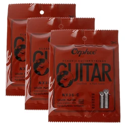 Orphee-cuerdas de guitarra clásica de NX35-C de tensión dura, reemplazo perfecto, alambre revestido de nailon y plata, piezas de guitarra de embalaje al vacío