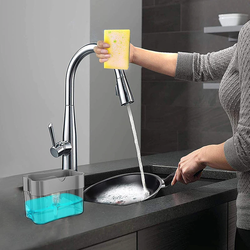 La spugna della pompa del sapone pulisce la cartuccia detergente automatica pressata spazzola della cucina dell'erogatore del sapone pressata Dropshipping