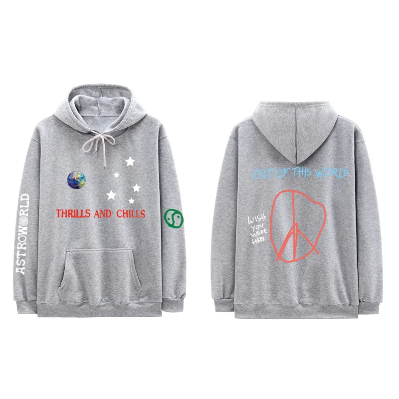 Nieuwkomers Cactus Jack Hoodies Uit Wereld Brief Print Capuchon Mannen Vrouwen Astroworld Trui Cactus Jack Hip Hop Sweatshirts