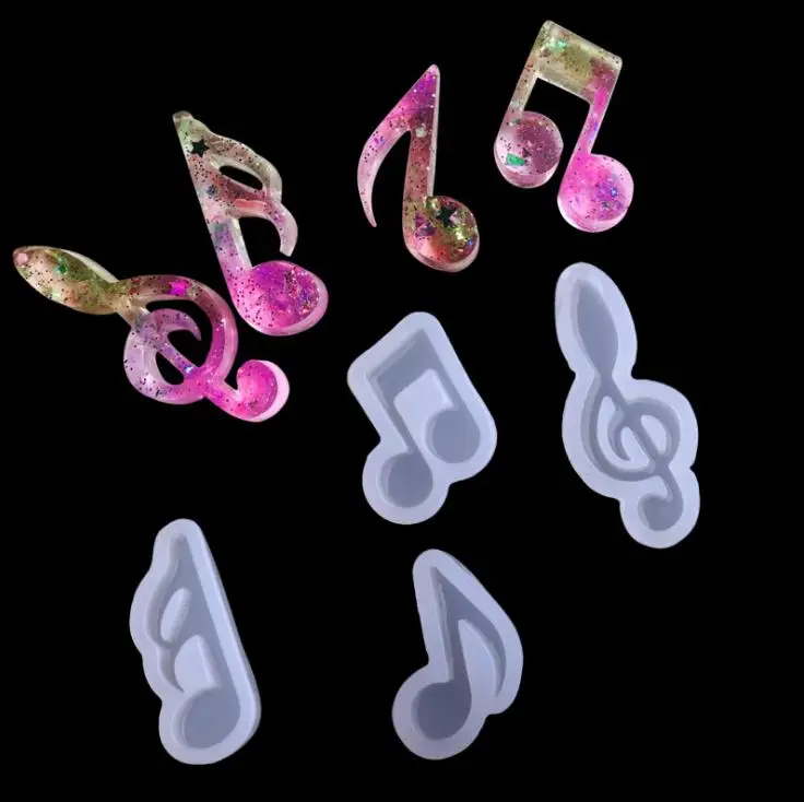 Reusable Musical Note Silicone Chocolate Molds DIY Making Mold Ice Cube Trays Candies Making Supplies  SN3443