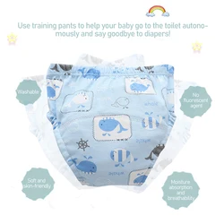 Baby Training Pants Cloth Diaper Hollow Breathable Diaper Pants Washable Baby Diaper Pants Cotton Learning Pants Summer Diapers