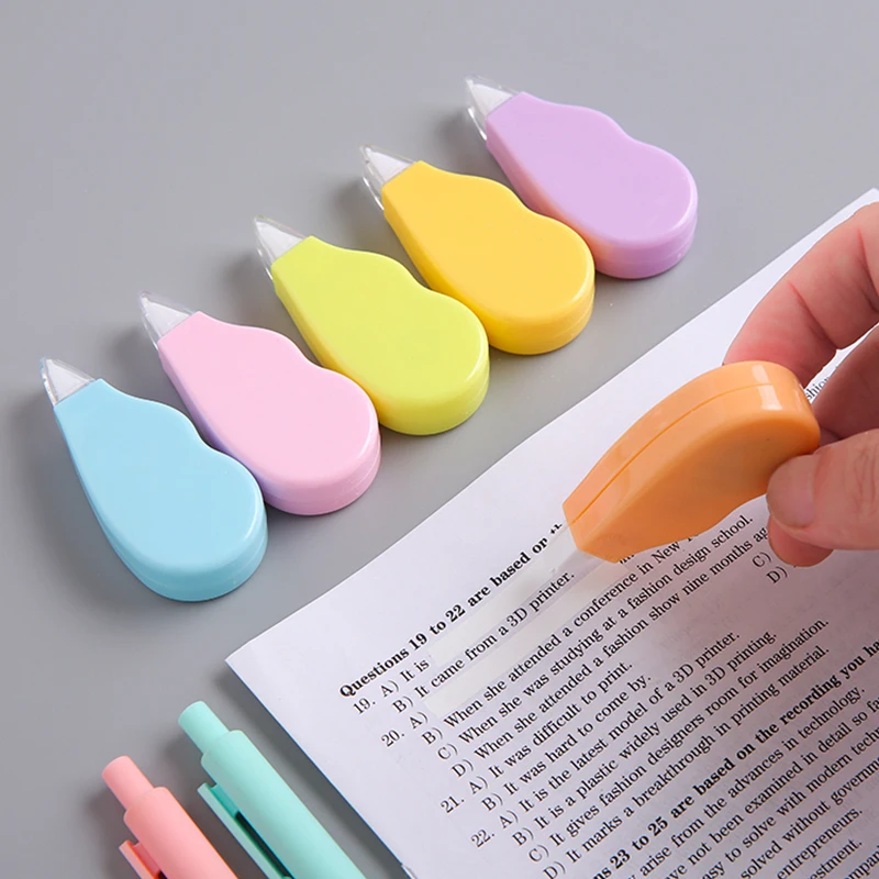 6pcs/pack Mini Bag Correction Tape Glue Tape Dispenser Portable 5 mm White Sticker School Office Supplies Stationery