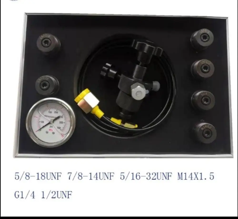 Hydraulic Accumulator Charging Pressure Nitrogen Gas   Kit FPU-1  250bar Inflatable Tool 5/16-32UNF 7/8UNF