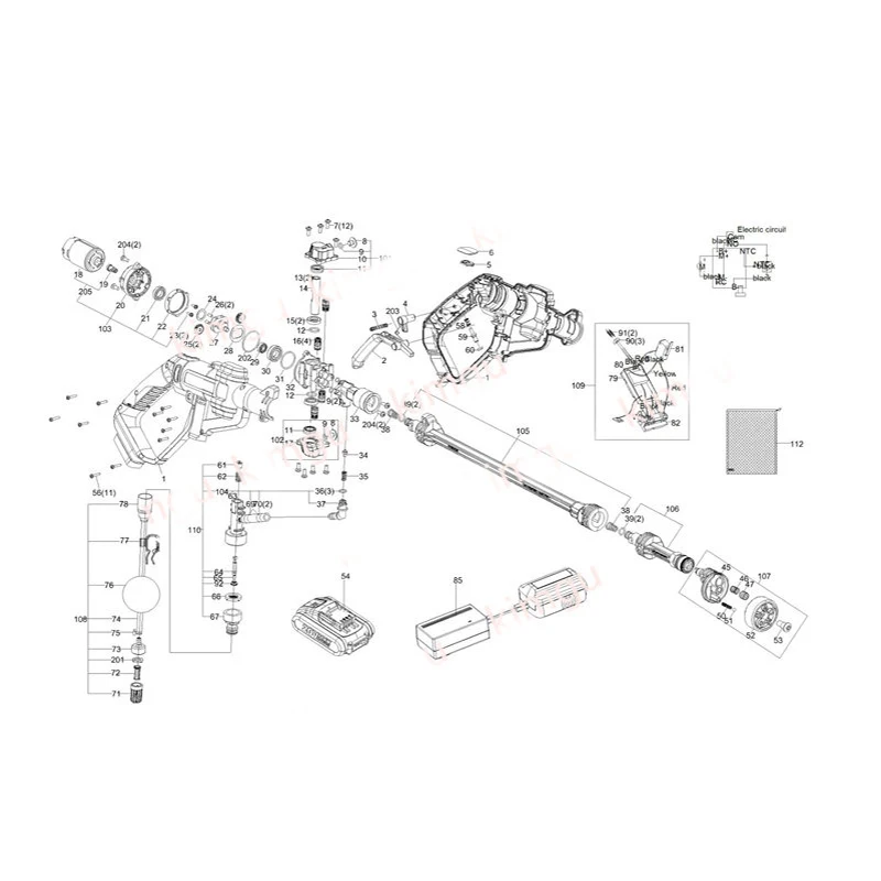 Water Pipe Connector 60044335 For WORX WA4038 WA1761 WG629E.9 WG629E.91 WG629E WG629E.M WG629E.M1 WG629E.M2 Xiaomi\'s JW31