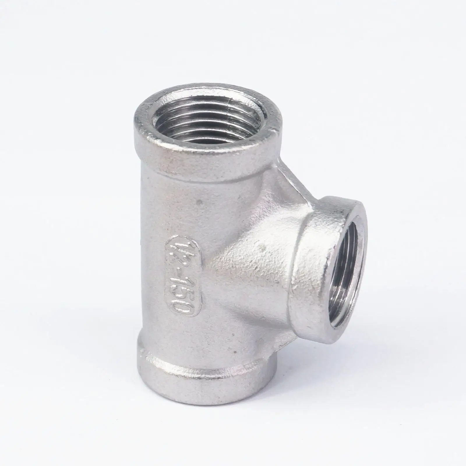 

1/2" BSP Equal Female Tee Thread 3 Way 304 Stainless Steel Pipe Fitting Connector Coupling for water air gas