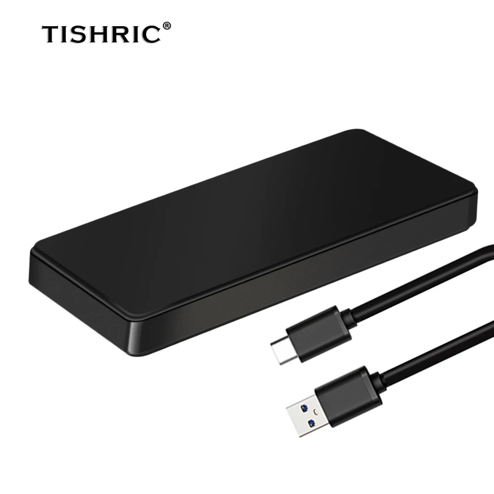 TISHRIC 2.5 External Hard Drive HDD Case Hard Drive Box Hdd Enclosure Hard Disk Case SATA To USB 3.1 Type C Portable Hard Drive